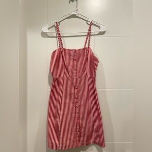 forever 21 red striped pinup sundress